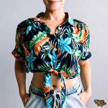 Load image into Gallery viewer, Women&#39;s Button Down Shirt in &#39;Tropical Maui&#39;
